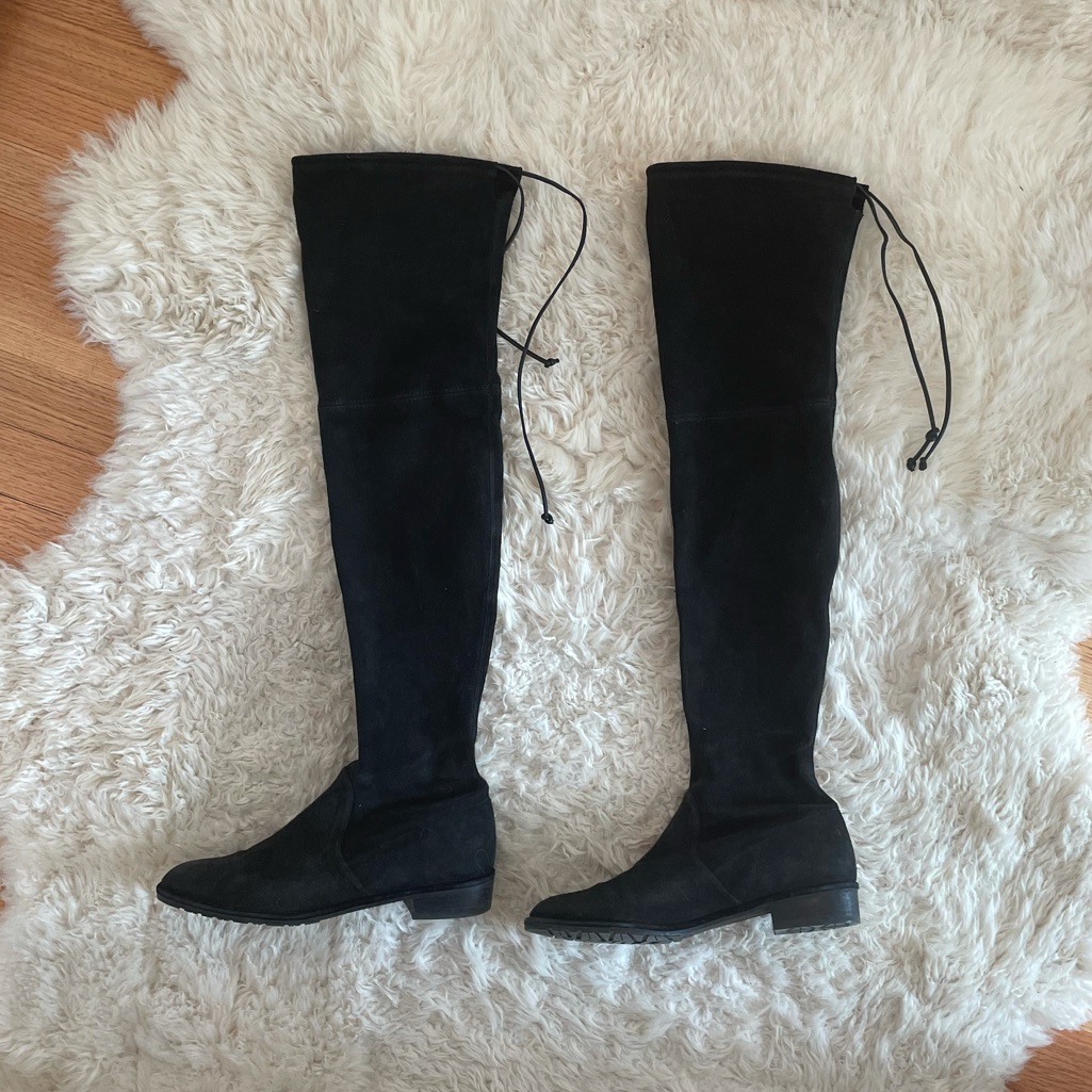 Stuart Weitzman Lowland Stretch Suede Over-The-Knee Boots
